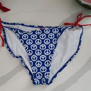 PEACE SIGN BOTTOMS BATHING SUIT